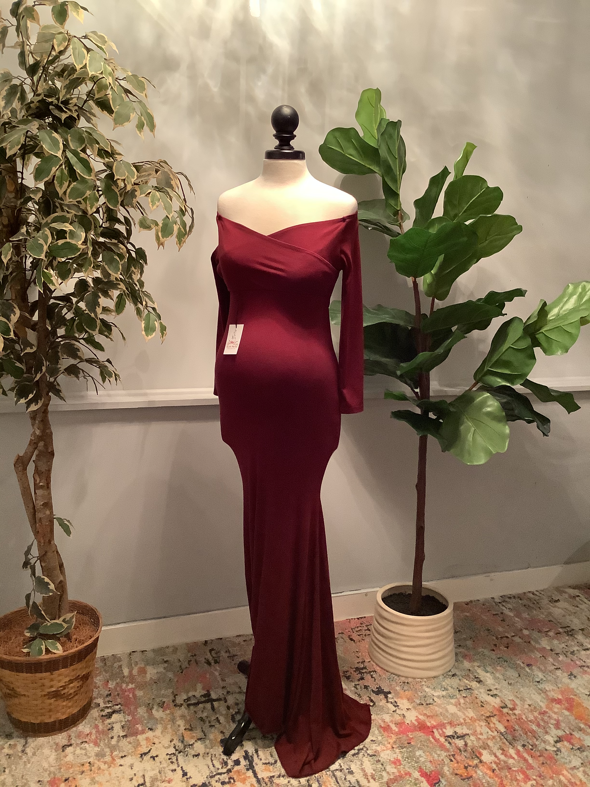 Buy One Piece Maternity Dress - Wine Berry