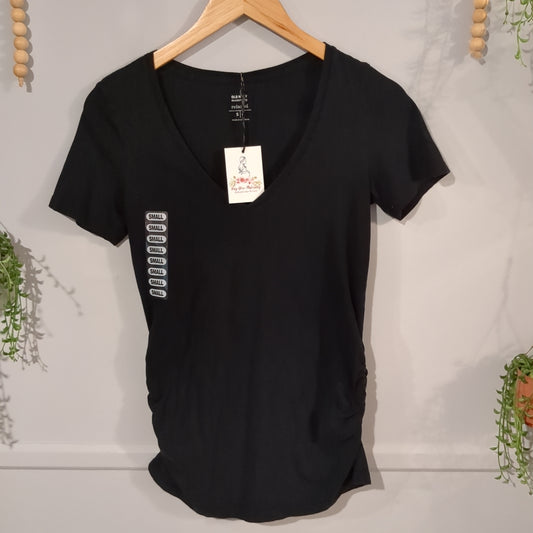 Basic v-neck SS tee, Black