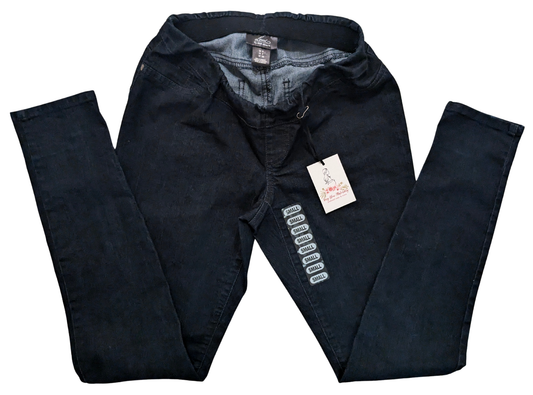 Under-belly panel 29" skinny jeans, Dark wash