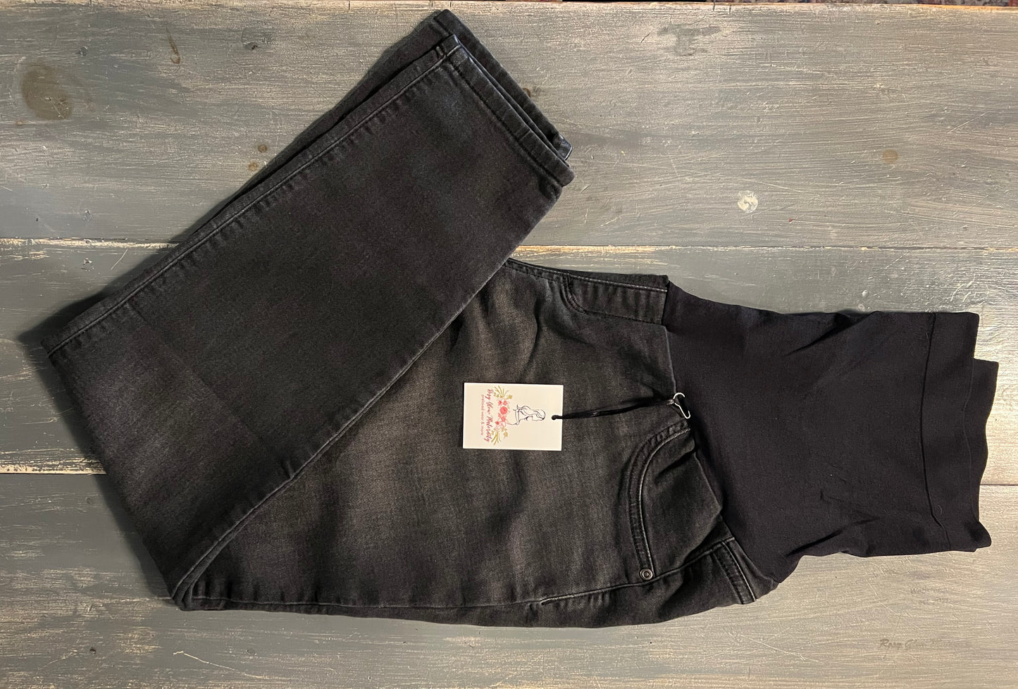 Full panel 28" skinny jeans, Black