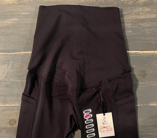 Active full panel 24" pocket leggings, Black