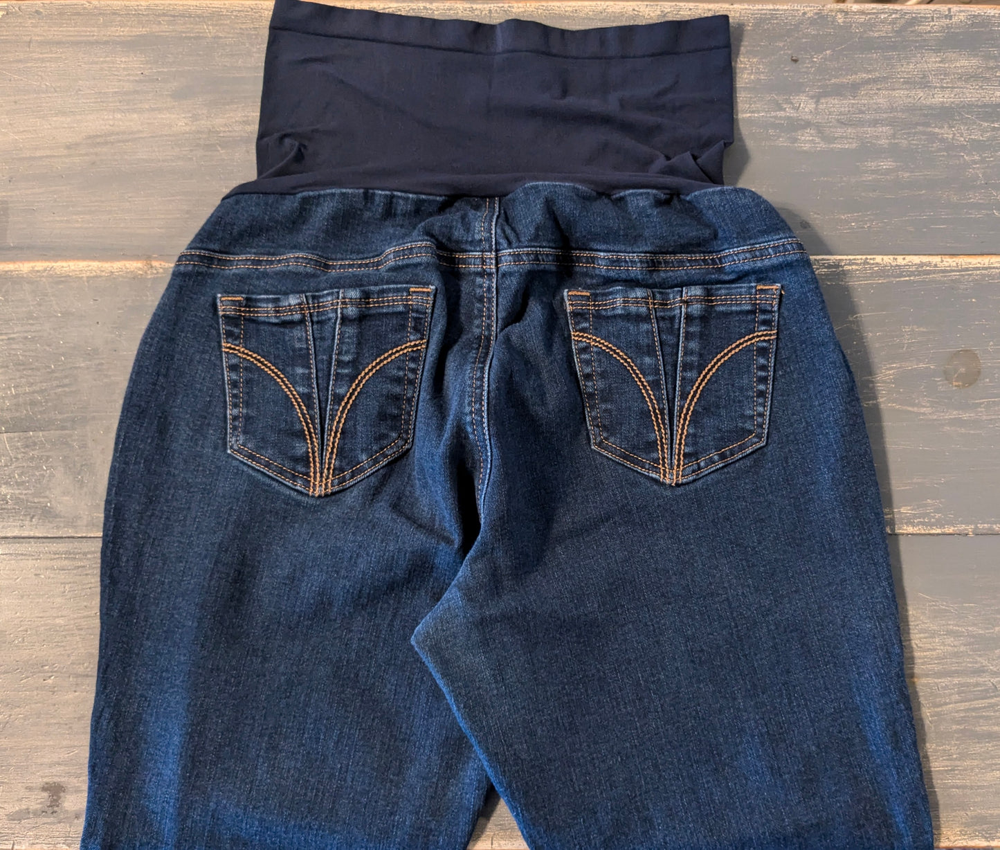 Full panel 27" skinny jeans, Dark wash