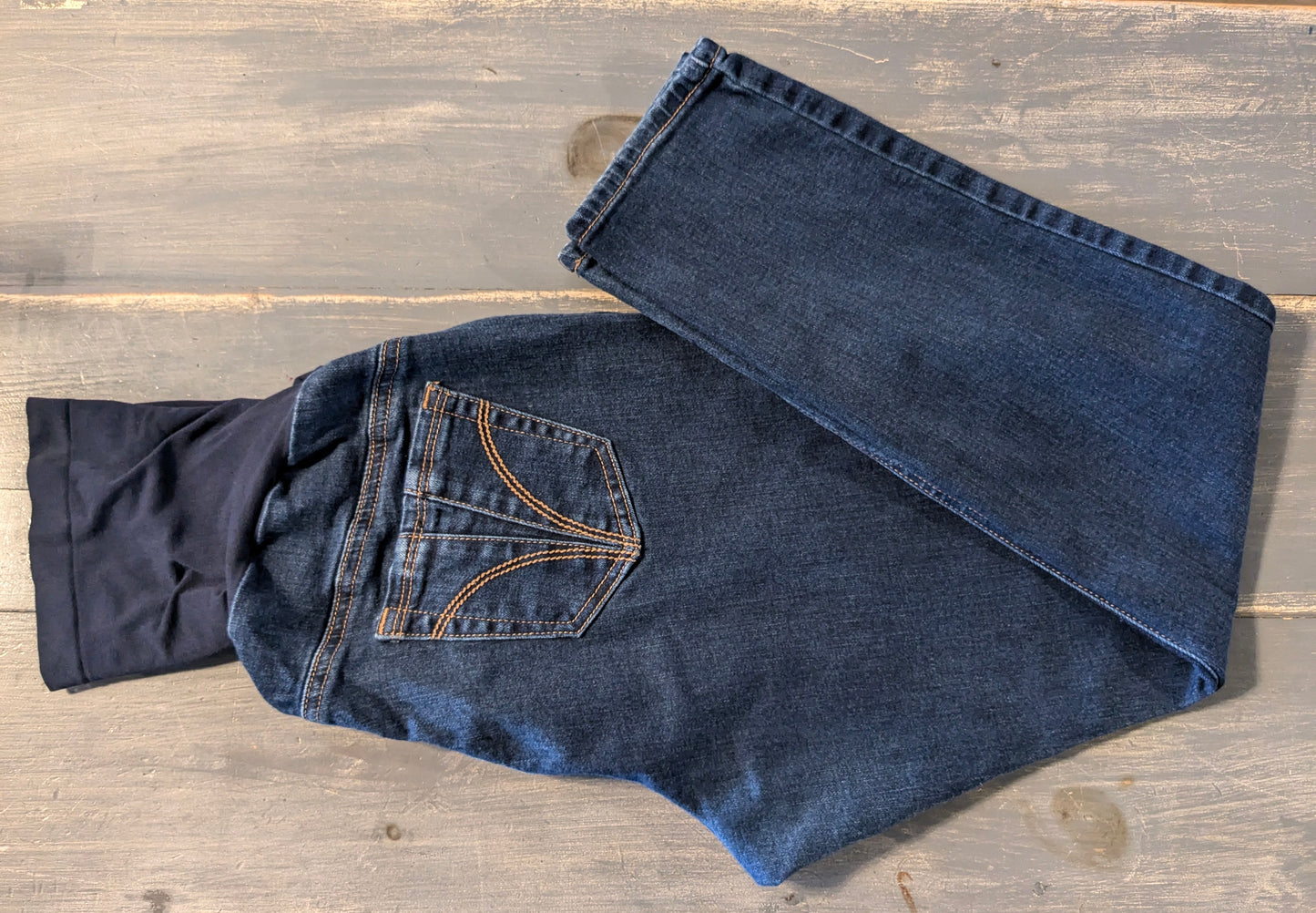 Full panel 27" skinny jeans, Dark wash