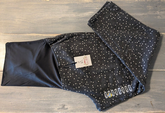 Full panel 24" pocket trousers, Charcoal stars