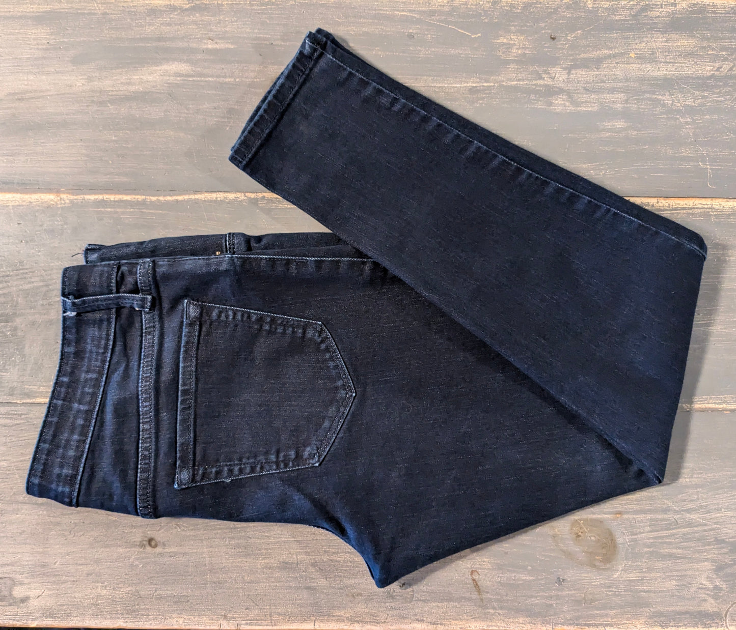 Side panels 27" skinny jeans, Multi wash