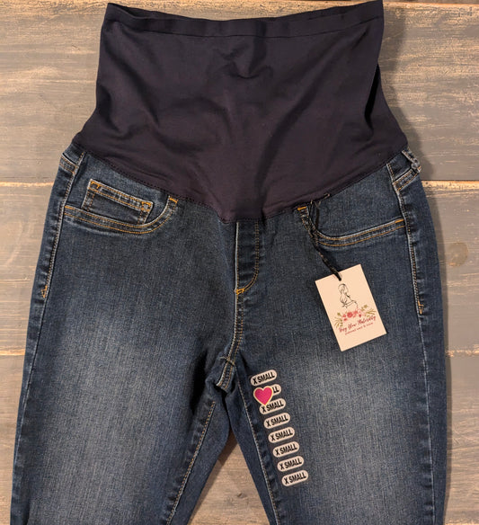 Full panel 26" skinny jeans, Dark wash