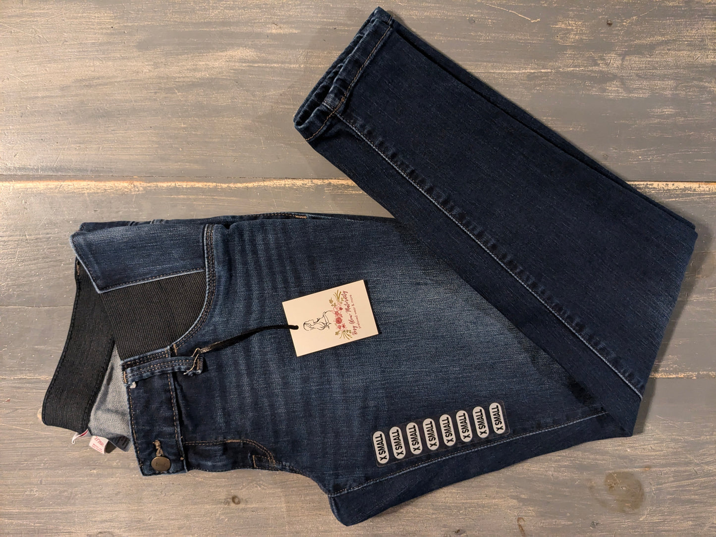 Side panels 27" skinny jeans, Multi wash