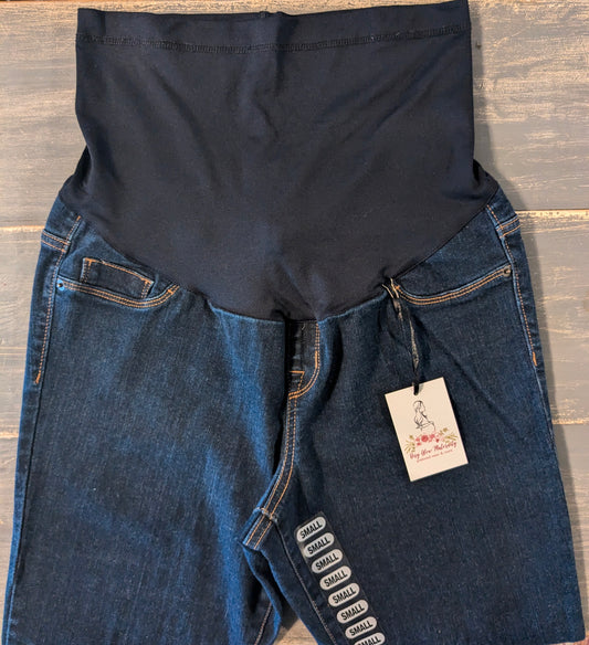 Full panel 28" skinny jeans, Dark wash