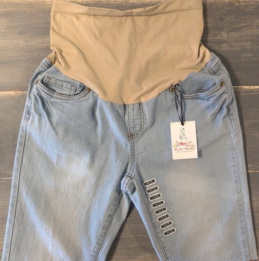 Full panel 28" skinny jeans, Light wash