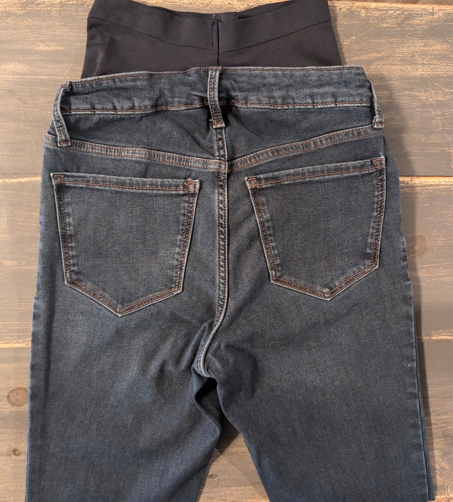 True waistband full panel 28" super skinny jeans, Dark wash