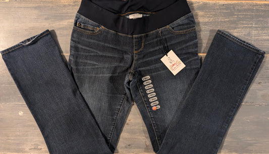 Under-belly panel 30" bootcut jeans, Multi wash