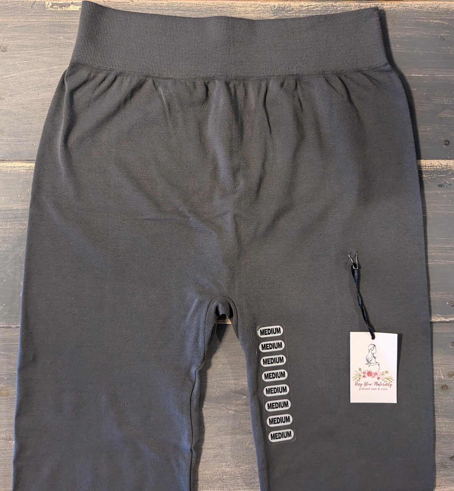 Extra cozy seamless full panel 27" leggings, Charcoal