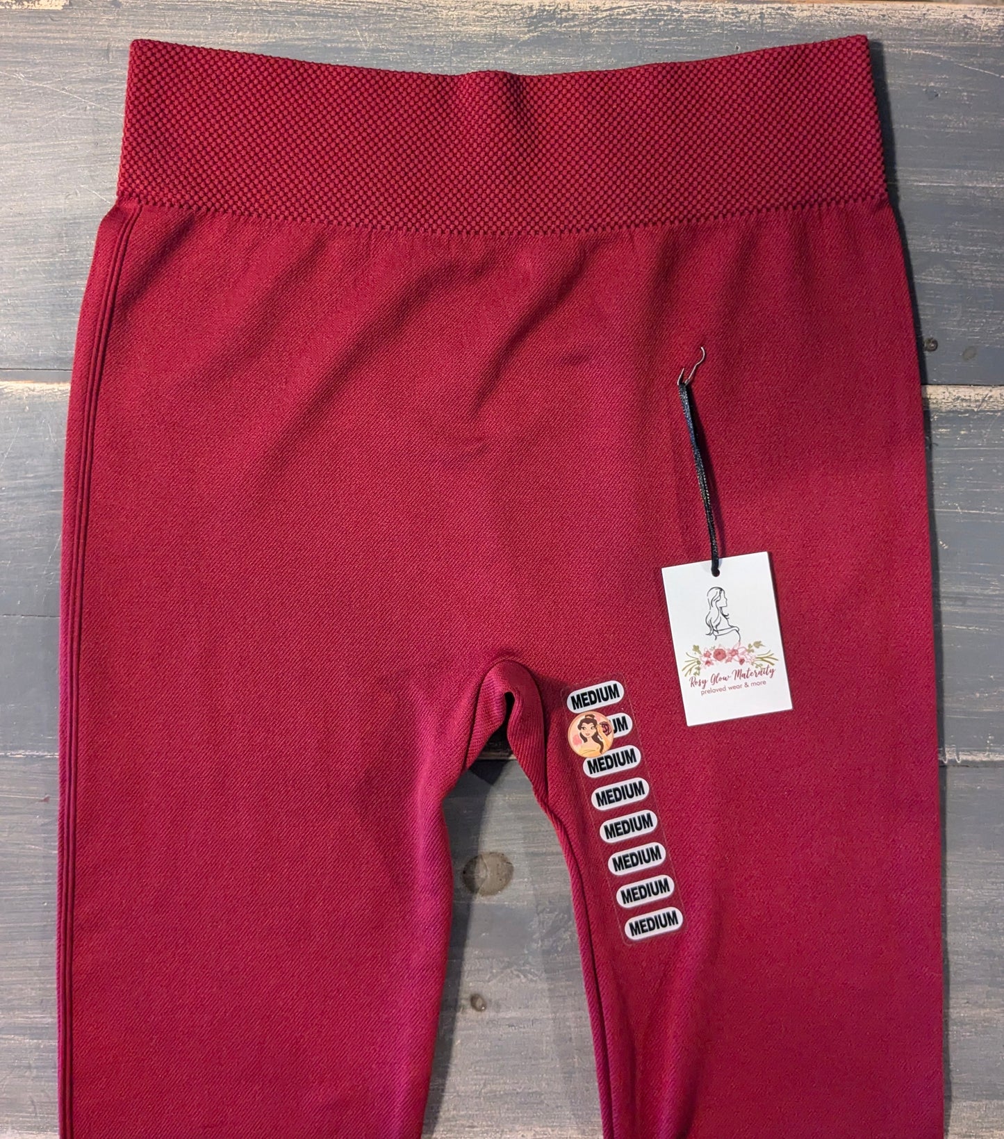 Extra cozy active seamless full panel 25" leggings, Cranberry