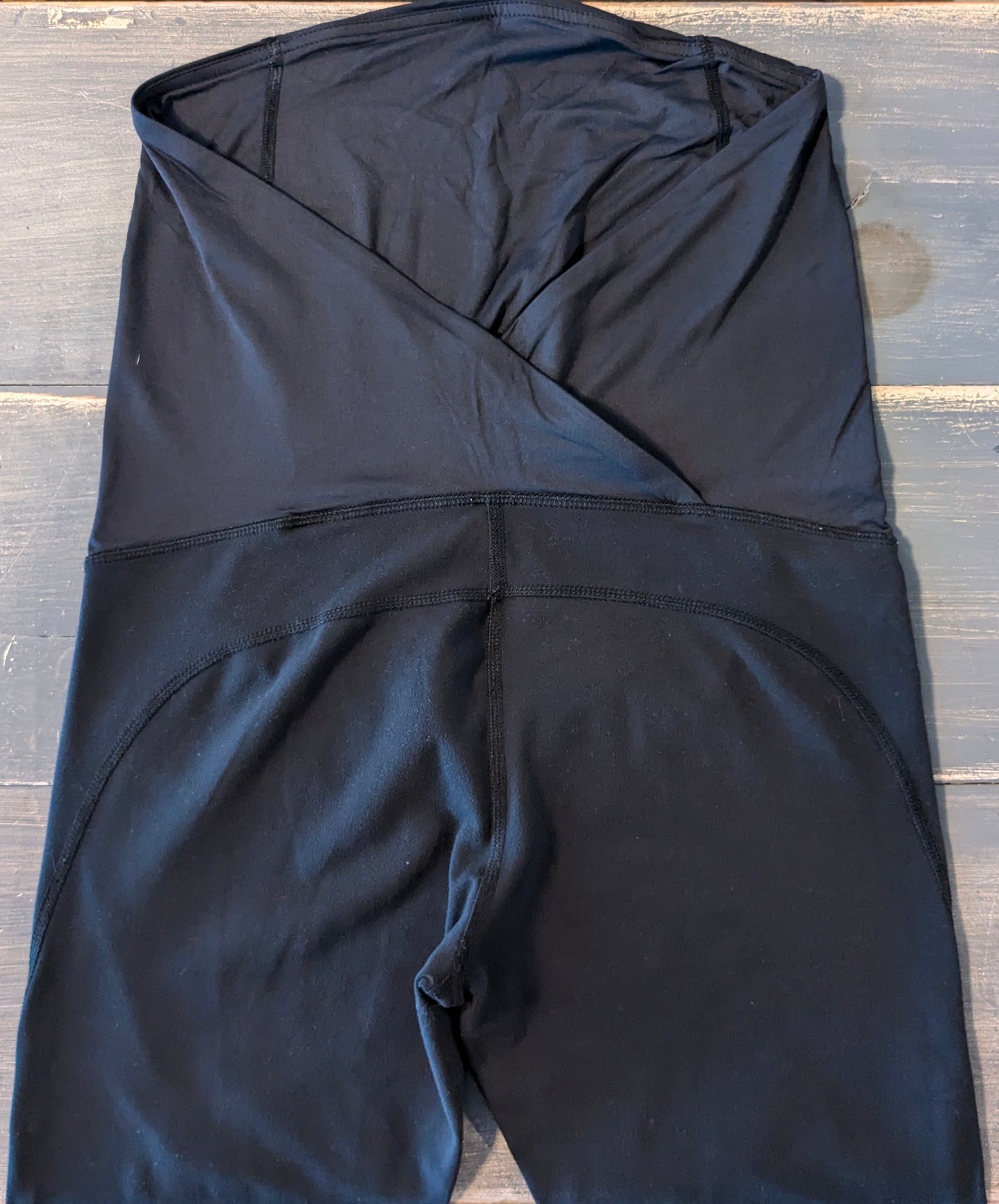 Convertible panel 19" cropped active leggings, Black