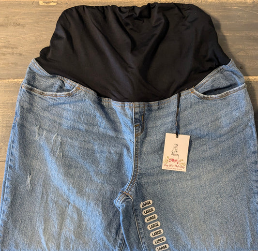 Convertible panel 27" '90s straight' jeans, Medium wash