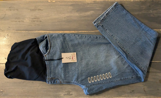 Convertible panel 27" '90s straight' jeans, Medium wash