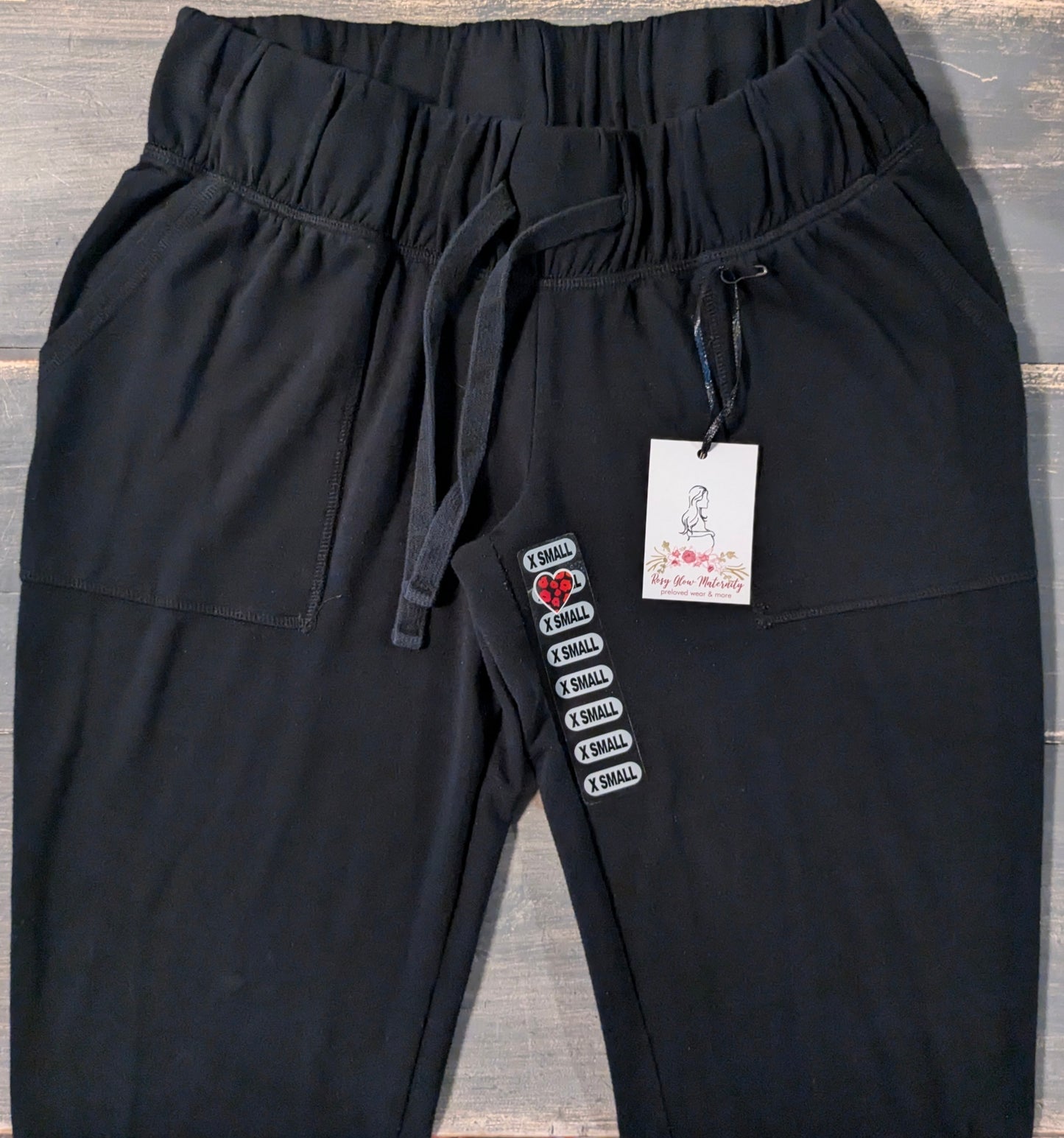 Under-belly panel 25" cozy joggers, Black