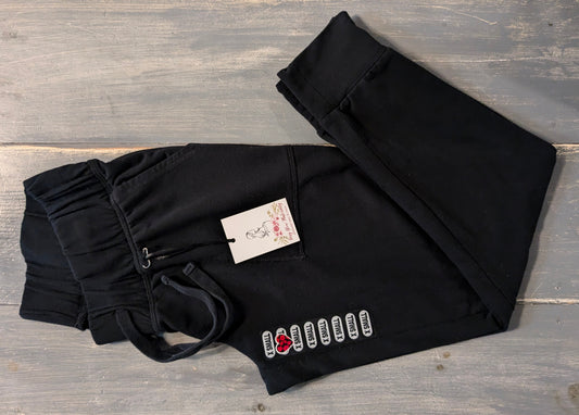 Under-belly panel 25" cozy joggers, Black