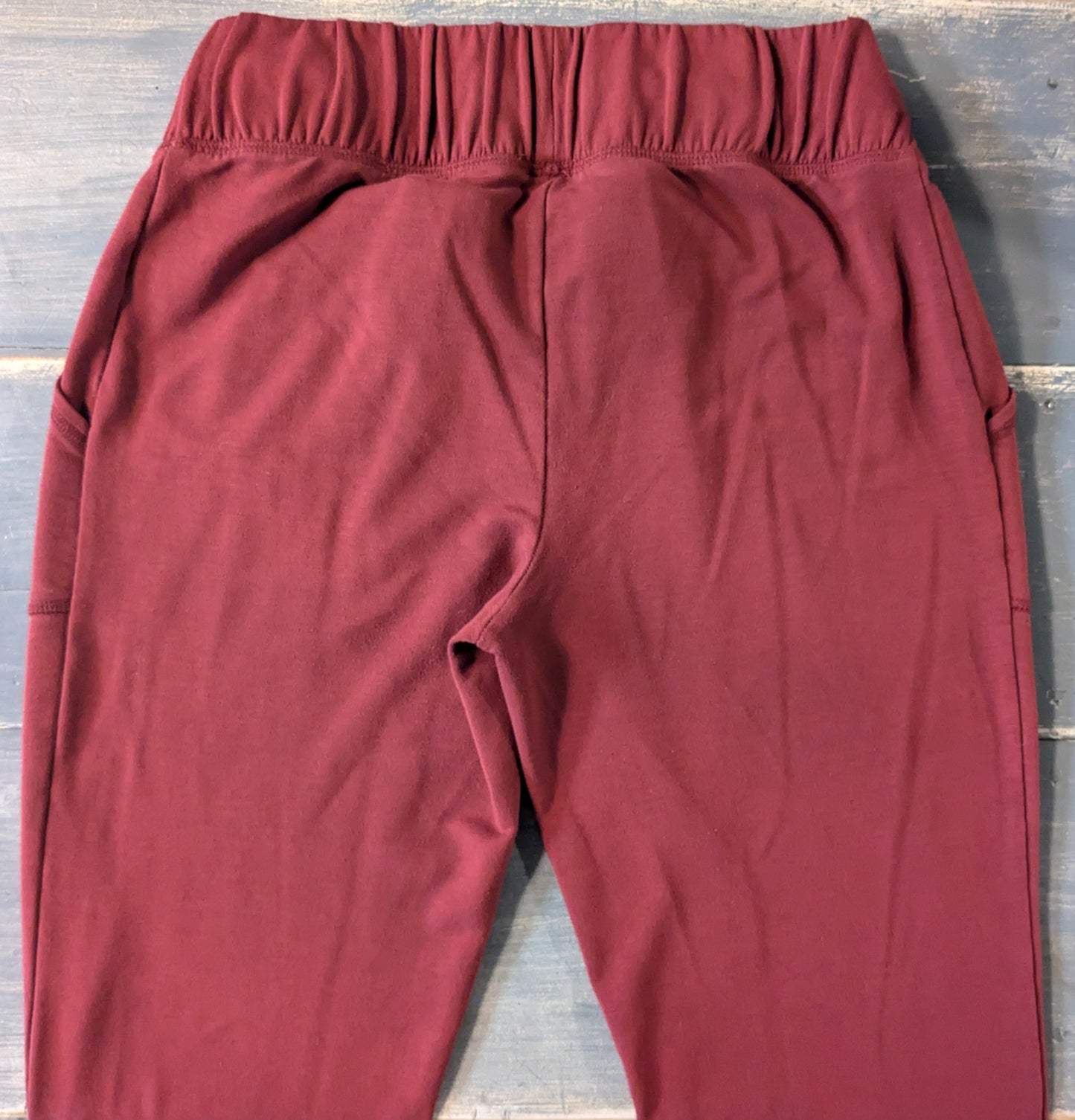 Under-belly panel 26" cozy joggers, Burgundy