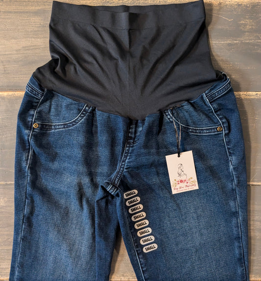 Full panel 27" skinny jeans, Dark wash