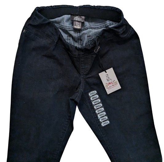 Under-belly panel 29" skinny jeans, Dark wash