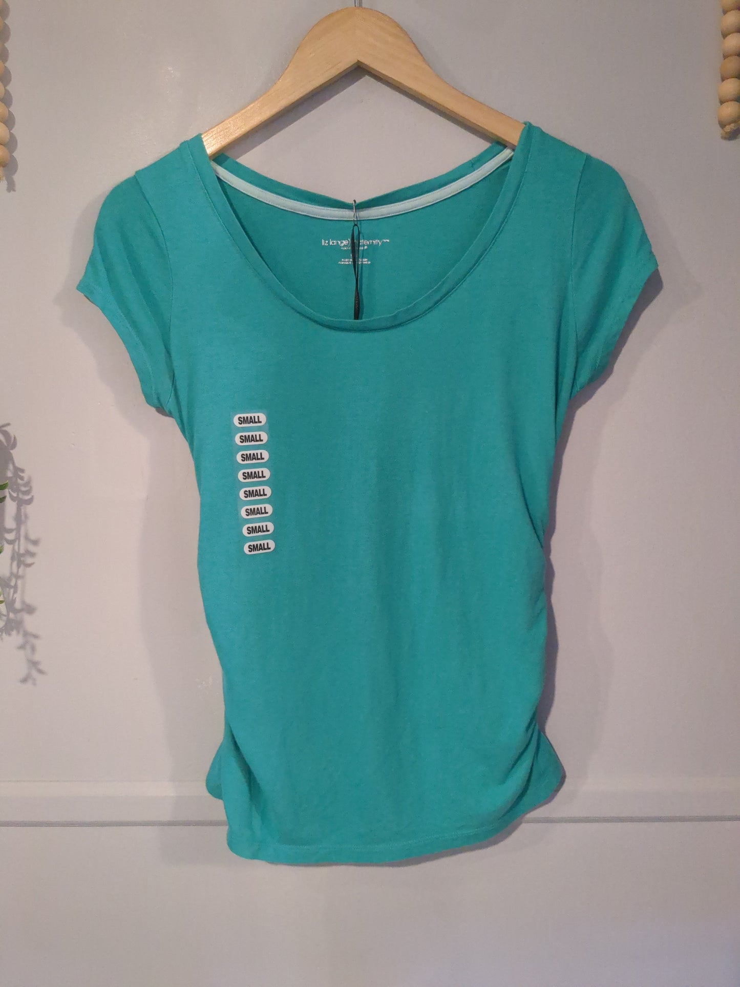 Essential fitted scoop neck SS tee, Turquoise