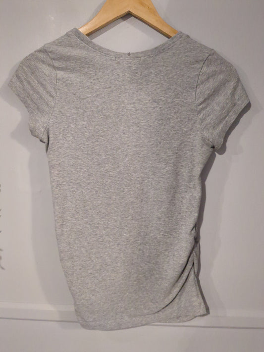 Essential fitted round neck SS tee, Grey